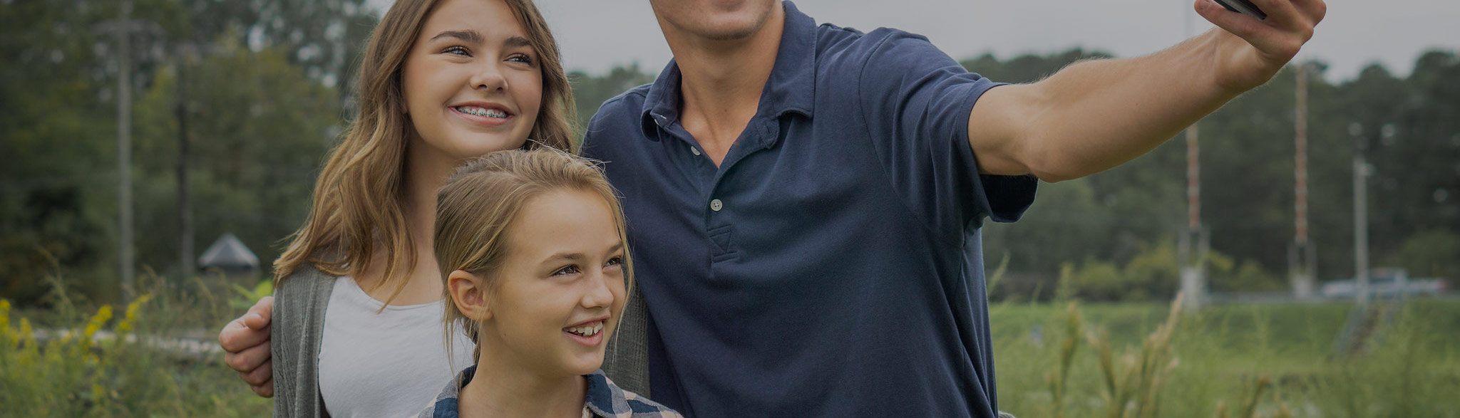 Photo of patients taking a selfie.